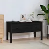 Image de Table Basse Noir 102x49x55 Cm Bois Massif De Pin Vidaxl