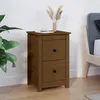 Image de Table De Chevet Marron Miel 40x35x61,5 Cm Bois De Pin Solide Vidaxl