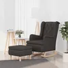 Image de vidaXL Fauteuil avec Pieds à Bascule et Tabouret Chaise à Bascule avec Repose-pied Meuble de Salon Chambre à Coucher 3121273