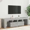 Image de vidaXL Meuble TV avec lumières LED Sonoma gris 140x365x40 cm 822642
