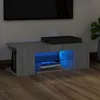 Image de vidaXL Meuble TV avec lumières LED Sonoma gris 90x39x30 cm 822666