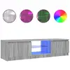 Image de Vidaxl meuble tv avec lumières led sonoma gris 140x40x36 cm VIDAXL