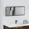 Image de Miroir Chêne Fumé 90 X 8,5 X 37 Cm Bois D'ingénierie Vidaxl