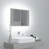 Image de vidaXL Armoire à miroir LED Sonoma gris 60x12x45 cm Bois dingénierie 822842
