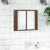 Image de Armoire À Miroir Led Chêne Marron 60x12x45 Cm Bois D'ingénierie Vidaxl