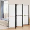 Image de Cloison De Séparation 5 Panneaux Blanc 250x180 Cm Tissu Vidaxl