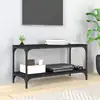 Image de Meuble Tv Noir 80x33x41 Cm Bois D'ingénierie Et Acier Vidaxl