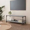 Image de 819350 vidaXL Meuble TV Sonoma gris 100x33x41 cm Bois dingénierie et acier