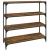 Image de Vidaxl bibliothèque chêne fumé 100x33x100cm bois d'ingénierie et acier