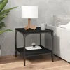 Image de 819377 vidaXL Table dappoint Noir 40x40x40 cm Bois dingénierie