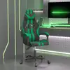 Image de Chaise De Jeu Pivotante Noir Et Vert Similicuir Vidaxl