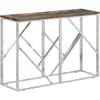 Image de Table Console Argenté Acier Inoxydable/bois Massif Récupération Vidaxl