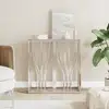 Image de Table Console Argenté 70x30x70 Cm Acier Inoxydable Et Verre Vidaxl