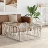Image de vidaXL Table basse 100x100x50 cm acier inoxydable et verre 350065