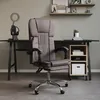 Image de Fauteuil Inclinable De Bureau Gris Similicuir Vidaxl