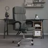 Image de 349628 vidaXL Fauteuil inclinable de bureau Gris foncé Tissu