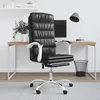 Image de Fauteuil Inclinable De Bureau Noir Similicuir Vidaxl