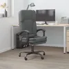 Image de Fauteuil De Massage Inclinable De Bureau Gris Foncé Tissu Vidaxl