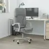 Image de Fauteuil De Massage Inclinable De Bureau Gris Clair Tissu Vidaxl