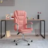 Image de Fauteuil Inclinable De Bureau Rose Similicuir Vidaxl