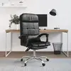 Image de Fauteuil De Massage Inclinable De Bureau Noir Similicuir Vidaxl