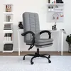 Image de 349715 vidaXL Fauteuil inclinable de bureau Gris clair Tissu