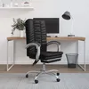 Image de Fauteuil Inclinable De Bureau Noir Similicuir Vidaxl