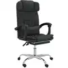 Image de Fauteuil De Massage Inclinable De Bureau Noir Similicuir Vidaxl