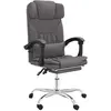 Image de Fauteuil De Massage Inclinable De Bureau Gris Similicuir Vidaxl