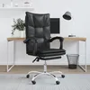 Image de Fauteuil Inclinable De Bureau Noir Similicuir Vidaxl