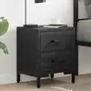 Image de Table De Chevet Noir 36x30x45 Cm Bois De Pin Massif Vidaxl