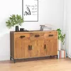 Image de 349919 vidaXL Buffet Marron 110x35x70 cm Bois de pin massif recyclé