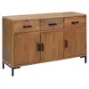 Image de Vidaxl buffet marron 110x35x70 cm bois de pin massif