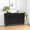 Image de vidaXL Buffet Noir 110x35x70 cm Bois de pin massif 349920