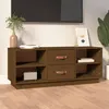 Image de vidaXL Meuble TV Marron miel 100x34x40 cm Bois de pin massif 818228