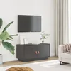 Image de vidaXL Meuble TV Gris 80x34x40 cm Bois de pin massif 818232