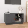 Image de vidaXL Meuble TV Gris 70x34x40 cm Bois de pin massif 818237