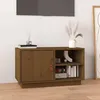 Image de Meuble Tv Marron Miel 70x34x40 Cm Bois De Pin Massif Vidaxl