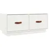 Image de Meuble Tv Blanc 80x34x35 Cm Bois De Pin Massif Vidaxl