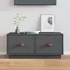 Image de Meuble Tv Gris 80x34x35 Cm Bois De Pin Massif Vidaxl