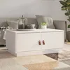 Image de Table Basse Blanc 80x50x35 Cm Bois Massif De Pin Vidaxl