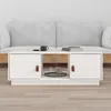 Image de vidaXL Table basse Blanc 100x50x35 cm Bois massif de pin 818266