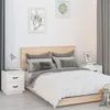 Image de Tables De Chevet 2 Pcs Blanc 40x34x45 Cm Bois De Pin Massif Vidaxl