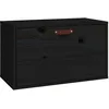 Image de Armoire Murale Noir 60x30x35 Cm Bois De Pin Massif Vidaxl