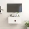 Image de Armoire Murale Blanc 60x30x30 Cm Bois De Pin Massif Vidaxl