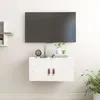 Image de vidaXL Armoire murale blanc 60x30x30 cm Bois de pin massif 818367