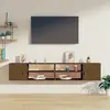 Image de Armoires Murales 2 Pcs Marron Miel 80x30x30 Cm Bois Pin Massif Vidaxl