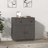 Image de Buffet Gris 65,5x40x75 Cm Bois Massif De Pin Vidaxl