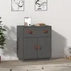 Image de vidaXL Buffet Gris 655x40x75 cm Bois massif de pin 820129