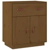 Image de Buffet Marron Miel 65,5x40x75 Cm Bois Massif De Pin Vidaxl